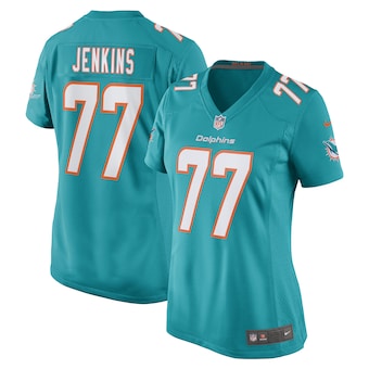 womens nike john jenkins aqua miami dolphins game player jer